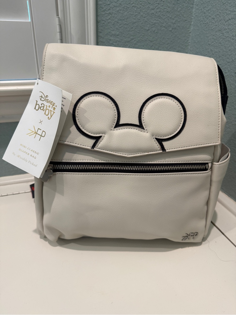 Disney Baby x Freshly Picked Cream Mini Classic Diaper Bag Backpack NWT